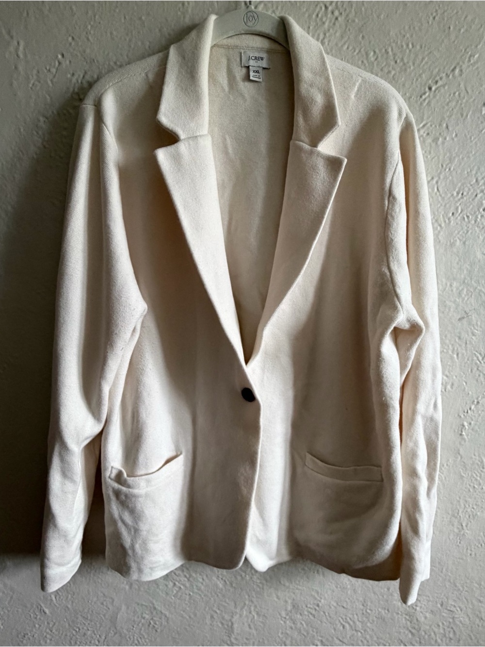J. Crew Cream Single-Button Notch Lapel Blazer Jacket